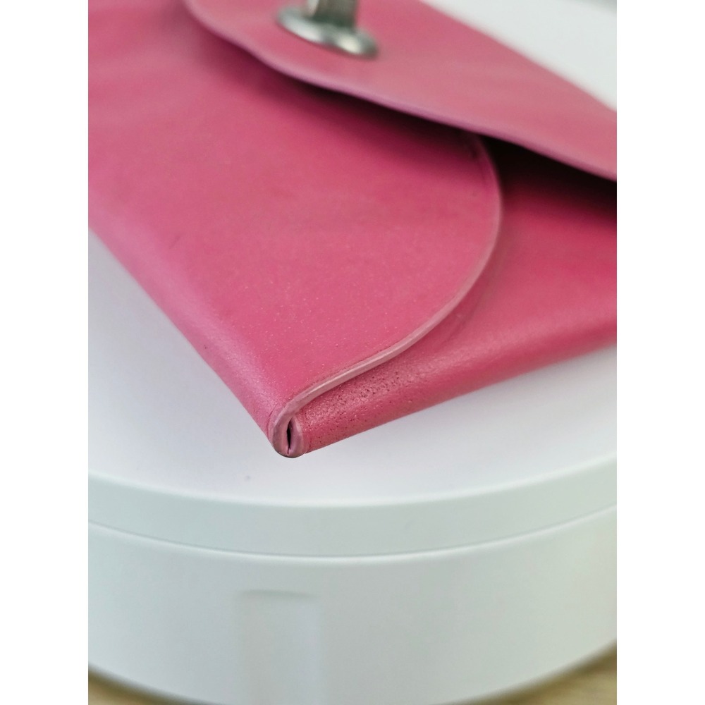Coach Pink Leather Turnlock Pouch Envelope Clutch Bag Fuchsia Pink - Picture 6 of 15